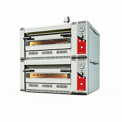 Double gas pizza oven 105x105cm - Ital Form